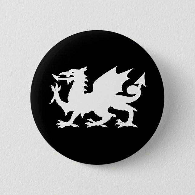 Badge Rond 5 Cm Dragon gallois (Devant)