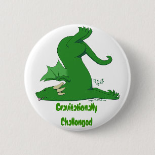 Badge Rond 5 Cm Dragon gravitationellement contesté