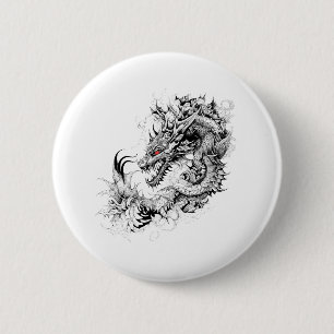 Badge Rond 5 Cm Dragon Imaginaire animal sauvage illustration Art 