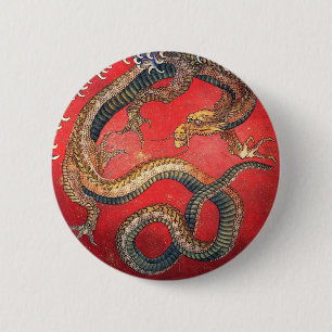 Badge Rond 5 Cm Dragon japonais