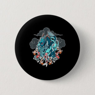 Badge Rond 5 Cm Dragon japonais Anime Japon Tattoo Anime Lover Cou