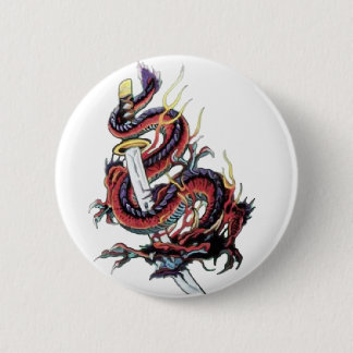Badge Rond 5 Cm Dragon japonais Katana de Sui Riu