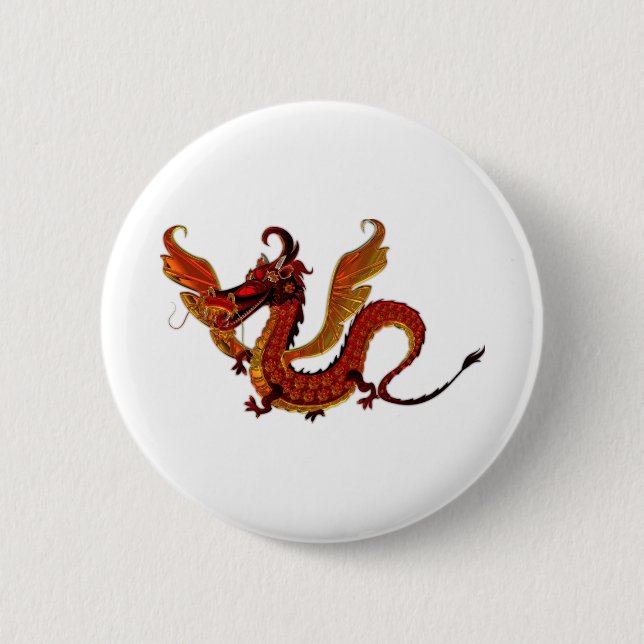 Badge Rond 5 Cm Dragon Metallizer Art Glass Factory (Devant)