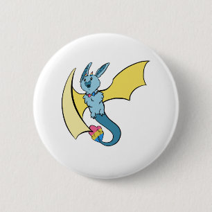 Badge Rond 5 Cm Dragon Pansexual de batte de fierté