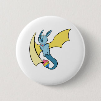 Badge Rond 5 Cm Dragon Pansexual de batte de fierté