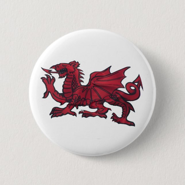 BADGE ROND 5 CM DRAGON ROUGE (Devant)