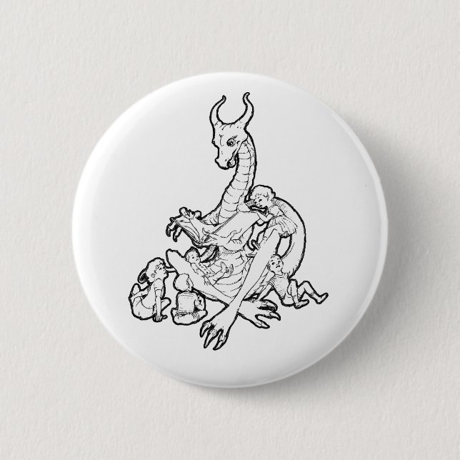 Badge Rond 5 Cm Dragon Storytime (Devant)