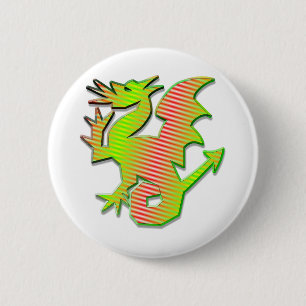 Badge Rond 5 Cm Dragon stylisé