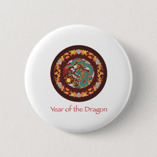 Badge Rond 5 Cm Dragon torride