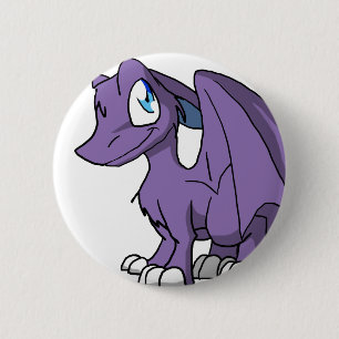 Badge Rond 5 Cm Dragon velu d'écart-type - couleurs illimitées