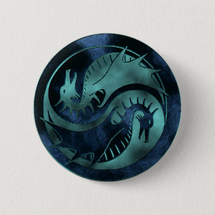 Badge Rond 5 Cm Dragon Yin Yang