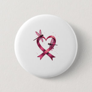 Badge Rond 5 Cm Dragonflies cardiaques Hommes Femmes Enfant