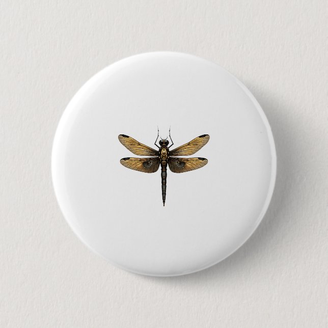 Badge Rond 5 Cm Dragonfly Animal Art Graphic Dragonfly (1) (Devant)