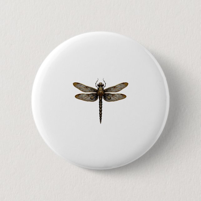 Badge Rond 5 Cm Dragonfly Animal Art Graphic Dragonfly (2) (Devant)
