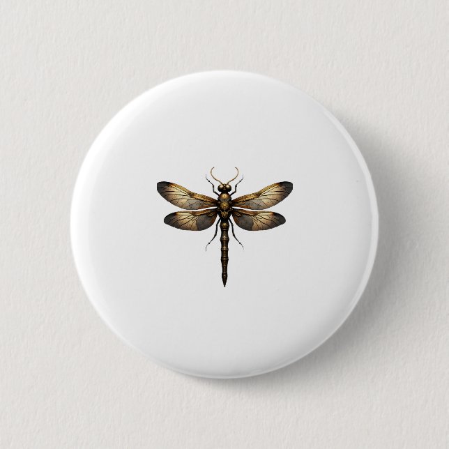 Badge Rond 5 Cm Dragonfly Animal Art Graphic Dragonfly (4) (Devant)