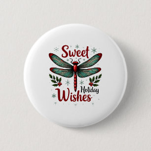 Badge Rond 5 Cm Dragonfly des ailes de sucre de canne