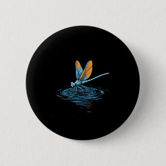 Badge Rond 5 Cm Dragonfly Tshirt Women Men Kids Insect Darner Skim