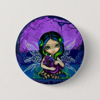 Badge Rond 5 Cm "Dragonling bouton de jardin II"
