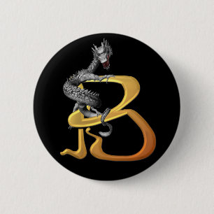 Badge Rond 5 Cm Dragonlore B initial