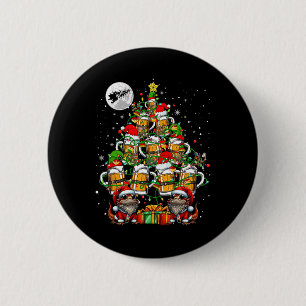 Badge Rond 5 Cm Dragons Et Gles De Bières À Portée père Noël Drago