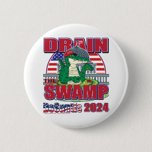Badge Rond 5 Cm Drain-The-Swamp-DeSantis-2024