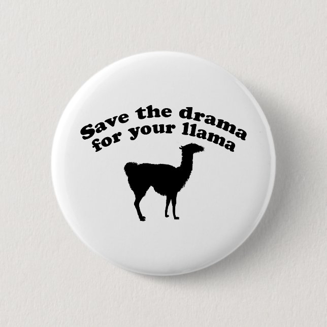 Badge Rond 5 Cm Drama Llama (Devant)