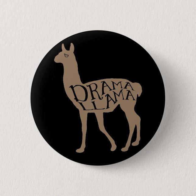 Badge Rond 5 Cm Drama Llama (Devant)