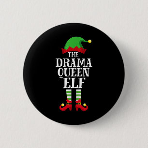 Badge Rond 5 Cm Drame Queen Elf Correspondant Famille Groupe Noël