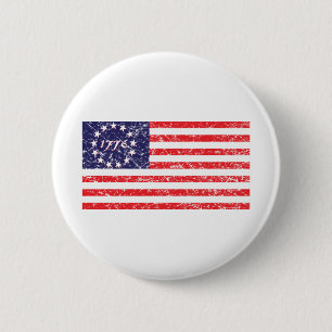 Badge Rond 5 Cm Drapeau 1776