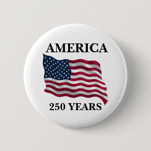 Badge Rond 5 Cm Drapeau 250 ans d'Amérique