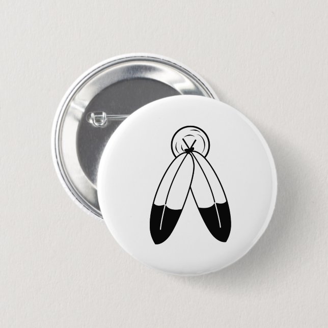 Badge Rond 5 Cm Drapeau à deux esprits (Devant & derrière)