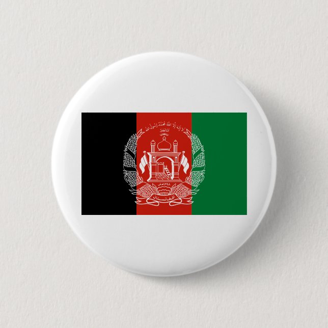 Badge Rond 5 Cm Drapeau Afghanistan (Devant)