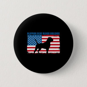 Badge Rond 5 Cm Drapeau Alapaha Blue Blood Buldog