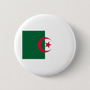 Badge Rond 5 Cm Drapeau Algérie
