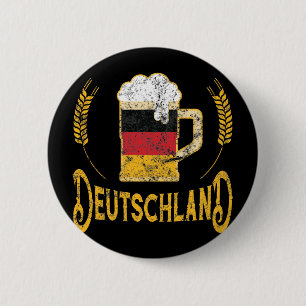 Badge Rond 5 Cm Drapeau allemand Deutschland Bière Lover Oktoberfe