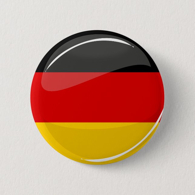 Badge Rond 5 Cm Drapeau allemand rond brillant (Devant)