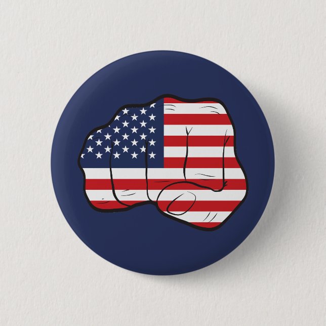 Badge Rond 5 Cm Drapeau américain (Devant)