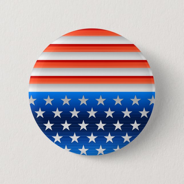 Badge Rond 5 Cm Drapeau américain (Devant)