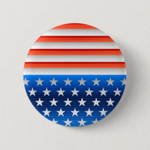 Badge Rond 5 Cm Drapeau américain
