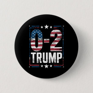 Badge Rond 5 Cm Drapeau américain 0-2 Trump 2024