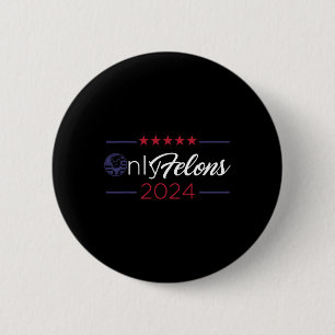 Badge Rond 5 Cm Drapeau américain 2024 Citation du président Trump