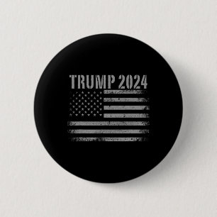 Badge Rond 5 Cm Drapeau américain 2024 en détresse Milita patrioti