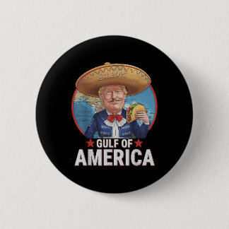 Badge Rond 5 Cm Drapeau Américain 2025 Du Golfe Rétro D'Amérique E