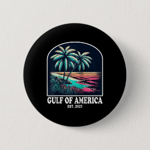 Badge Rond 5 Cm Drapeau Américain 2025 Du Golfe Rétro D'Usa Amériq