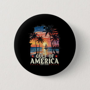Badge Rond 5 Cm Drapeau Américain 2025 Golfe Du Mexique