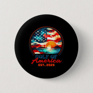 Badge Rond 5 Cm Drapeau Américain 2025 Golfe Du Mexique