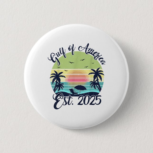 Badge Rond 5 Cm Drapeau Américain 2025 Golfe M (Devant)