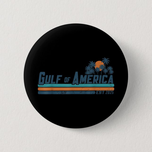 Badge Rond 5 Cm Drapeau Américain 2025 Golfe M (Devant)