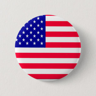Badge Rond 5 Cm Drapeau américain 4 juillet