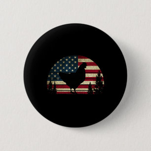 Badge Rond 5 Cm Drapeau américain 4 juillet Patriotique Picken
